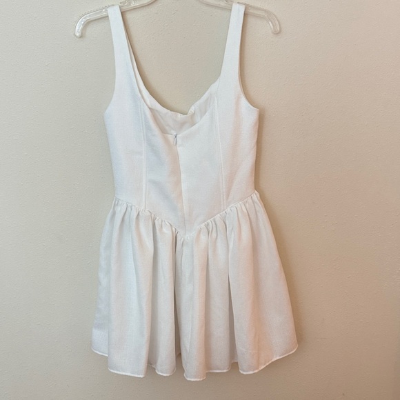 White Sleeveless Corset Mini Dress - Picture 3 of 5